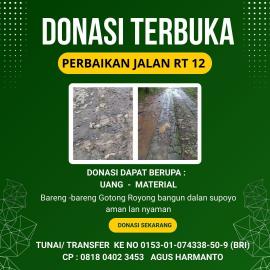 Jalan Rusak, Pak RT Gerakkan Warga Untuk Swadaya Perbaikan